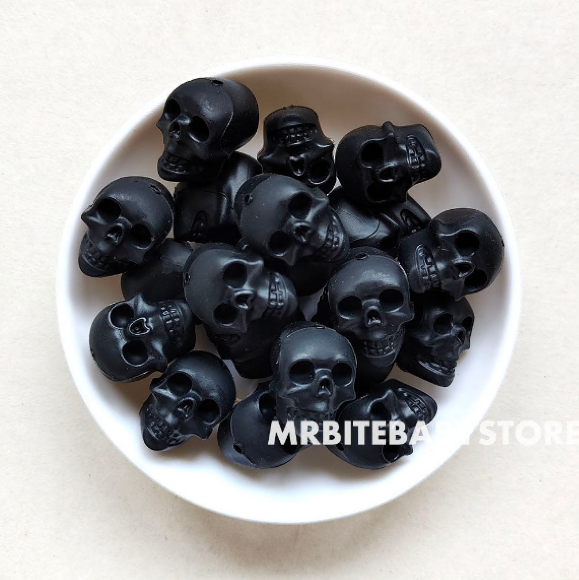 Halloween Skull Silicone Beads - 20*20*15.2mm