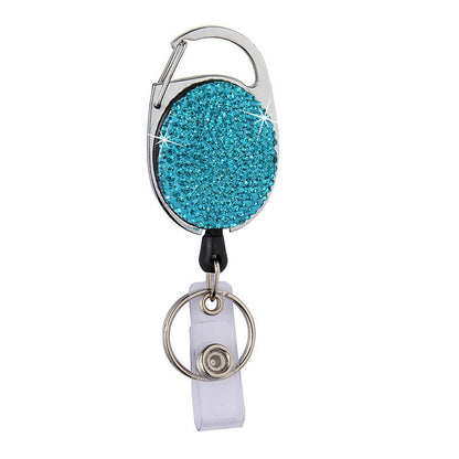 Crystal Retractable Swipe ID Badge Reel Clip