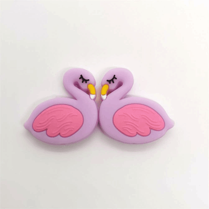 Flamingo Silicone Beads 30*29mm