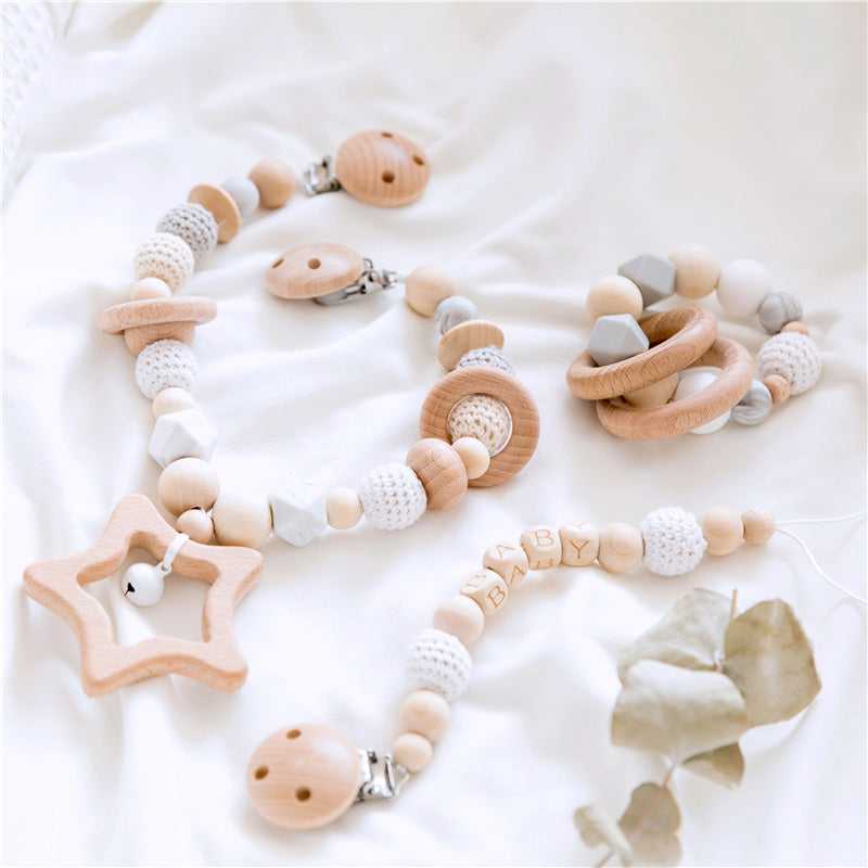 Pram Chain / Pacifier Chain Clips /Rattle Toy Set