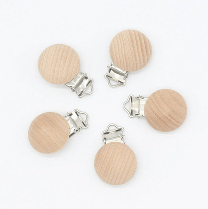 Beech Wood - Pacifier Clip 30mm