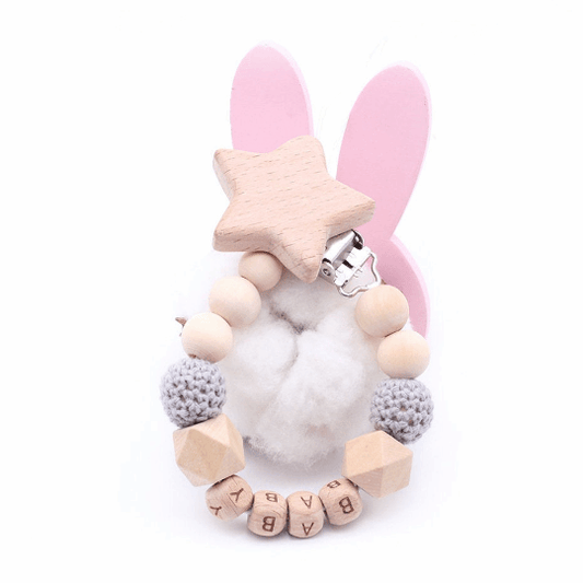 Personalized - Star Pacifier Clip