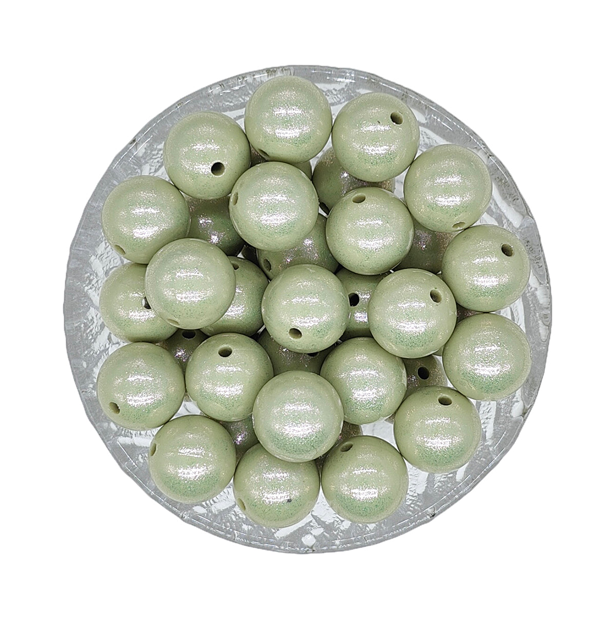 15mm Opal Round Glossy Silicone Beads