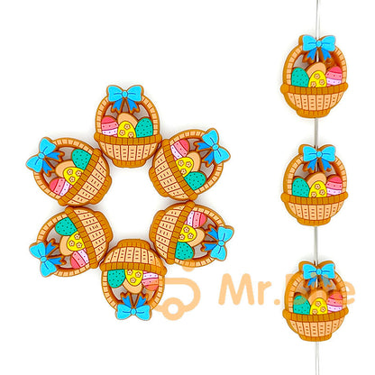 Easter Eggs Bunny Chicken Silicone Focal Beads