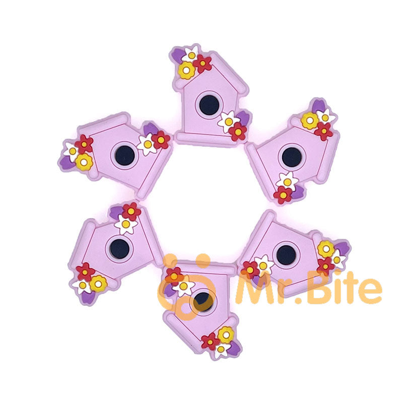 Bird House Focal Beads 28*25mm