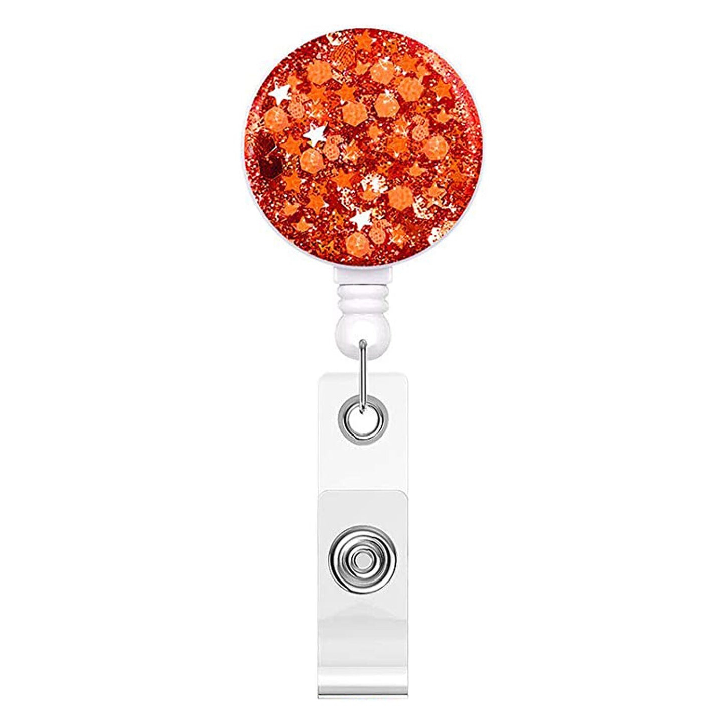 Glitter Retractable Badge Reel