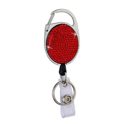 Crystal Retractable Swipe ID Badge Reel Clip