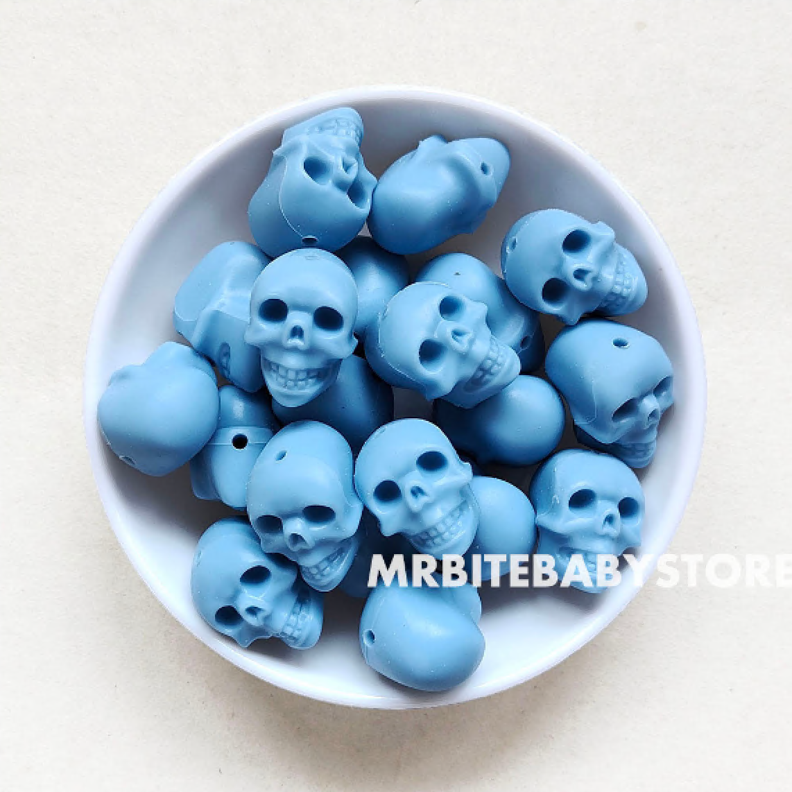 Halloween Skull Silicone Beads - 20*20*15.2mm