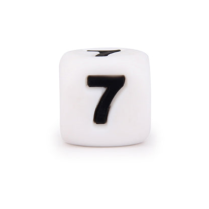 Cube Figure/Number Silicone Beads 12*12mm