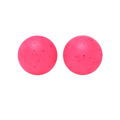 15mm Round Glitter Silicone Beads