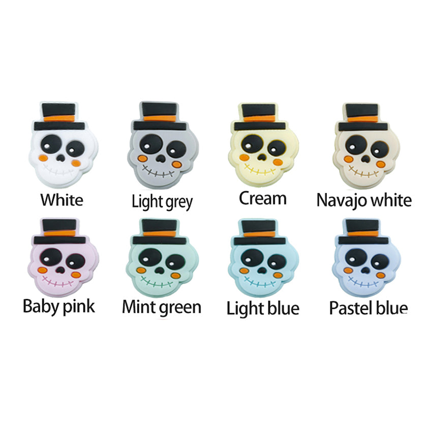 Halloween Skull Silicone Beads - 29*21mm