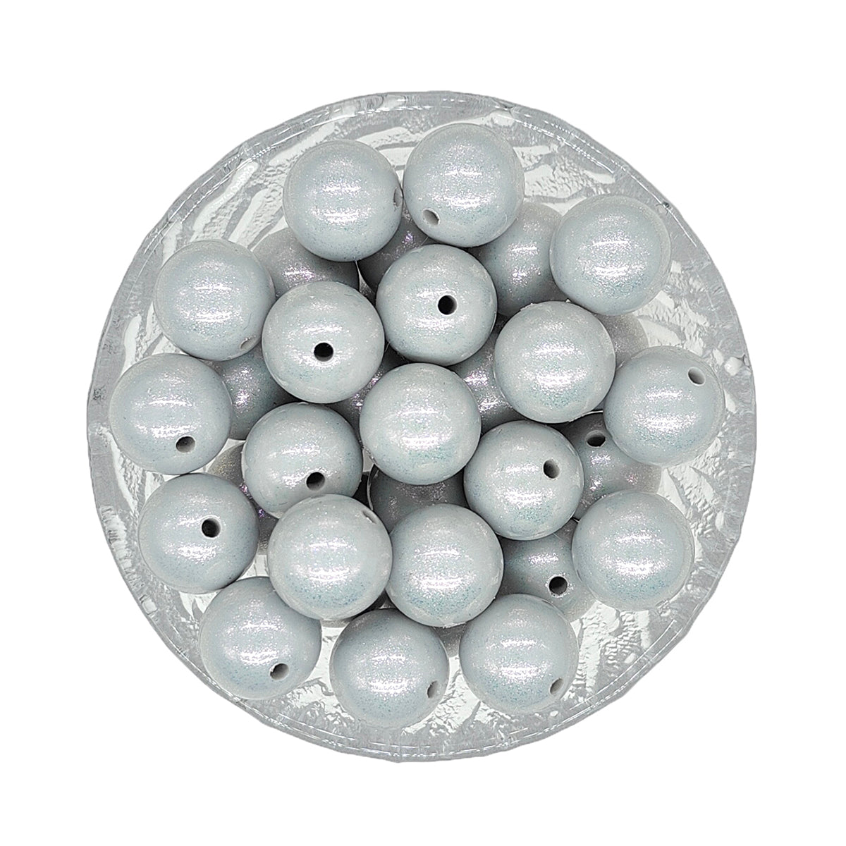 15mm Opal Round Glossy Silicone Beads