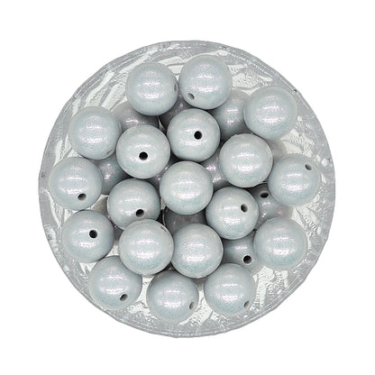 15mm Opal Round Glossy Silicone Beads