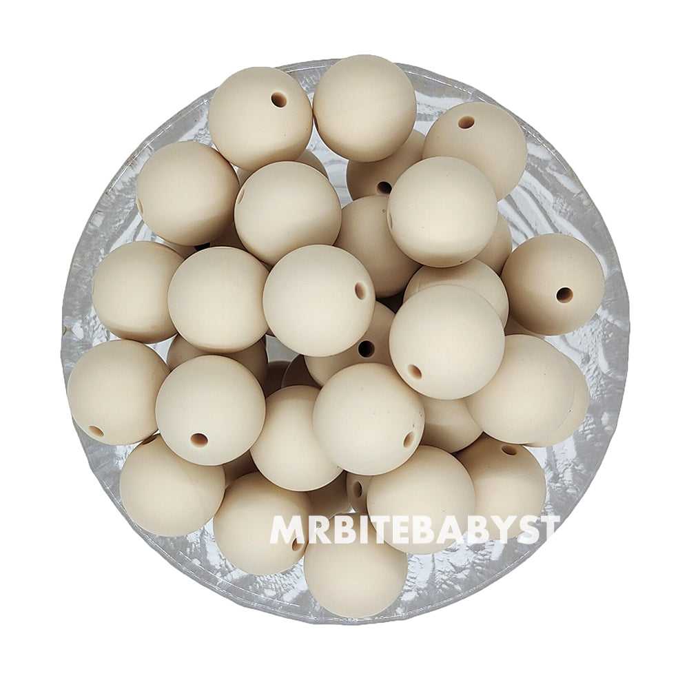 12/15mm - Navajo White Silicone Beads - Round - #88