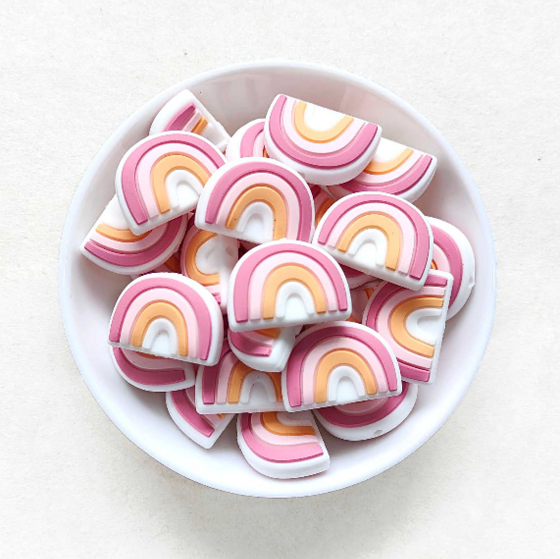 Rainbow Silicone Beads - 18*25mm