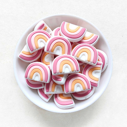 Rainbow Silicone Beads - 18*25mm