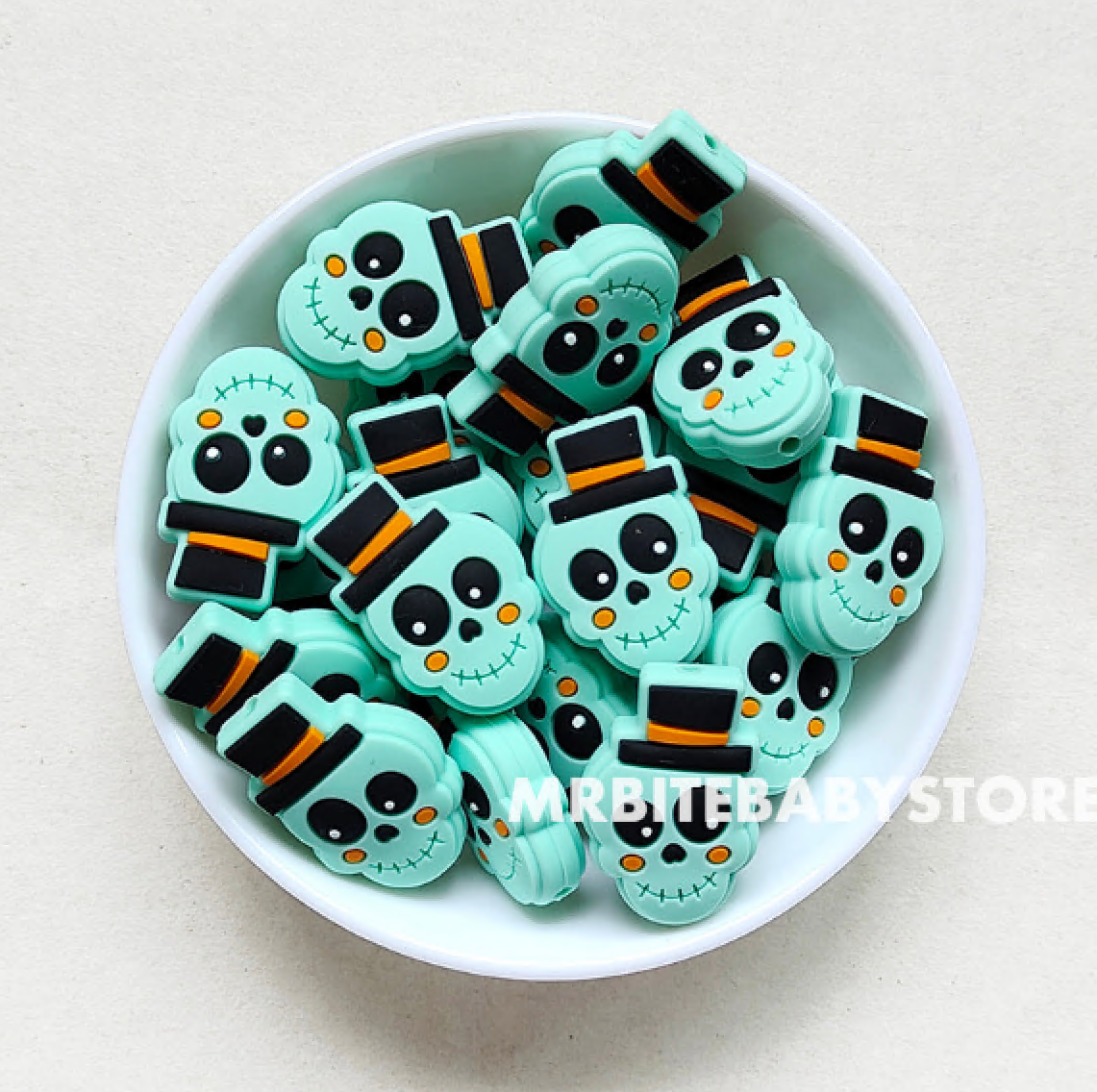 Halloween Skull Silicone Beads - 29*21mm