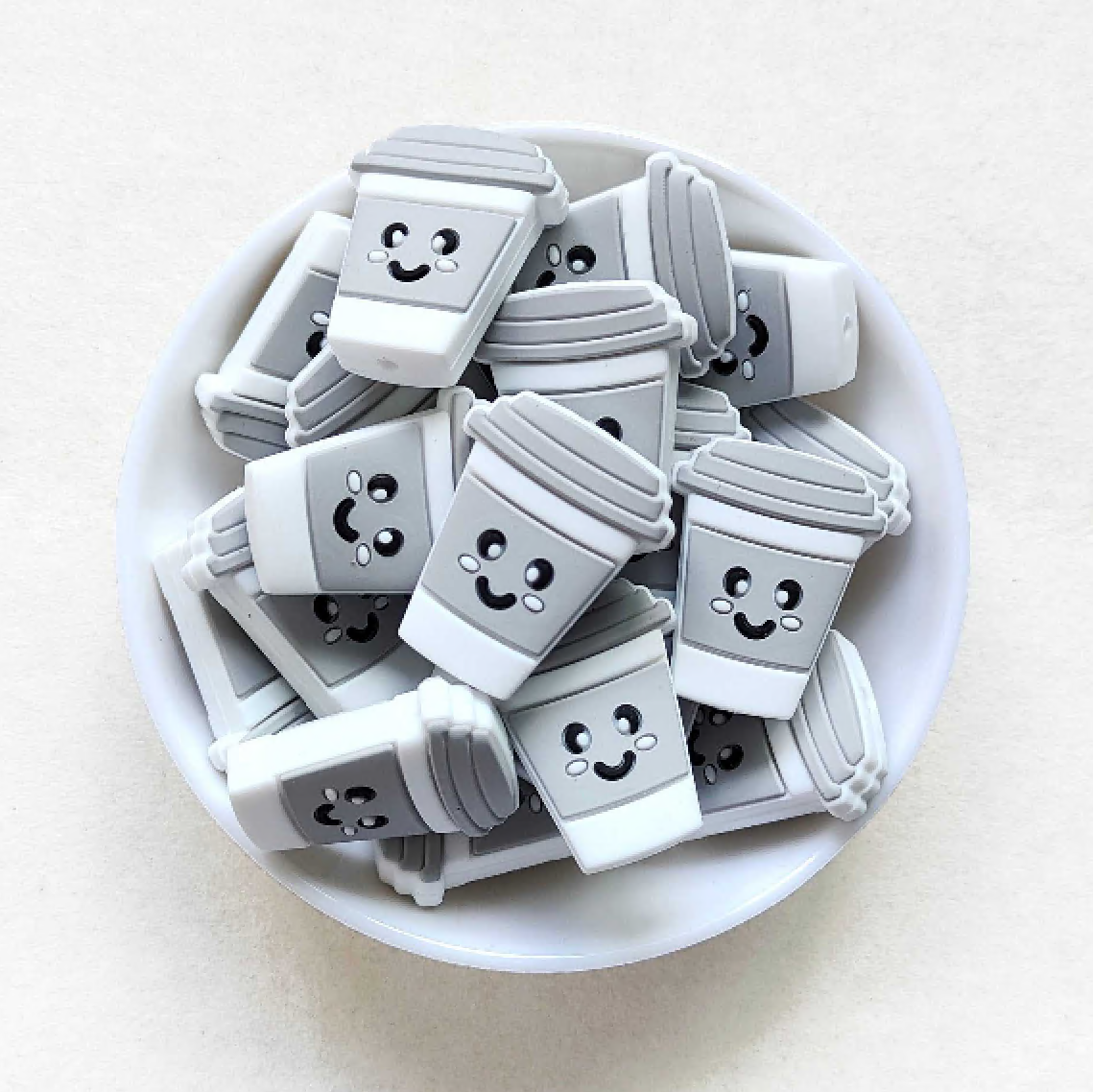 Coffee Cup Silicone Beads - 30*25mm