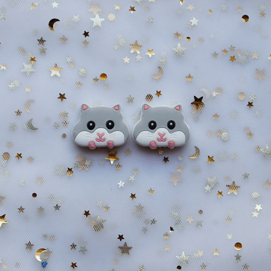 Squirrel Silicone Beads 31*25mm