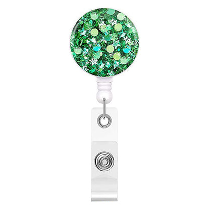 Glitter Retractable Badge Reel