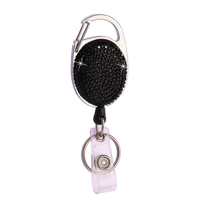 Crystal Retractable Swipe ID Badge Reel Clip