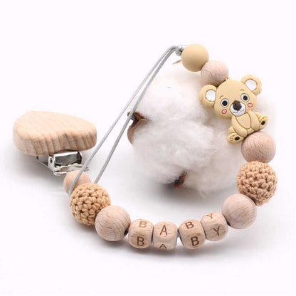 Koala Personalized Baby Pacifier Clips