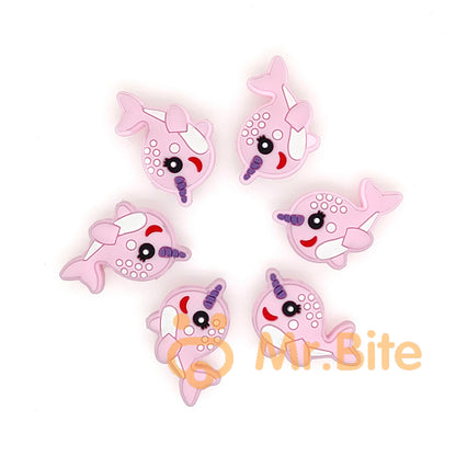 Narwhal Silicone Focal Beads 31*20mm