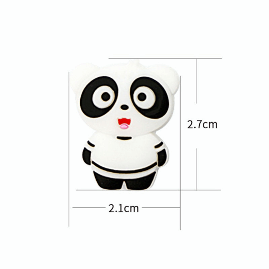 Panda Silicone Beads 27*21mm