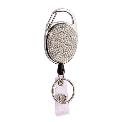 Crystal Retractable Swipe ID Badge Reel Clip