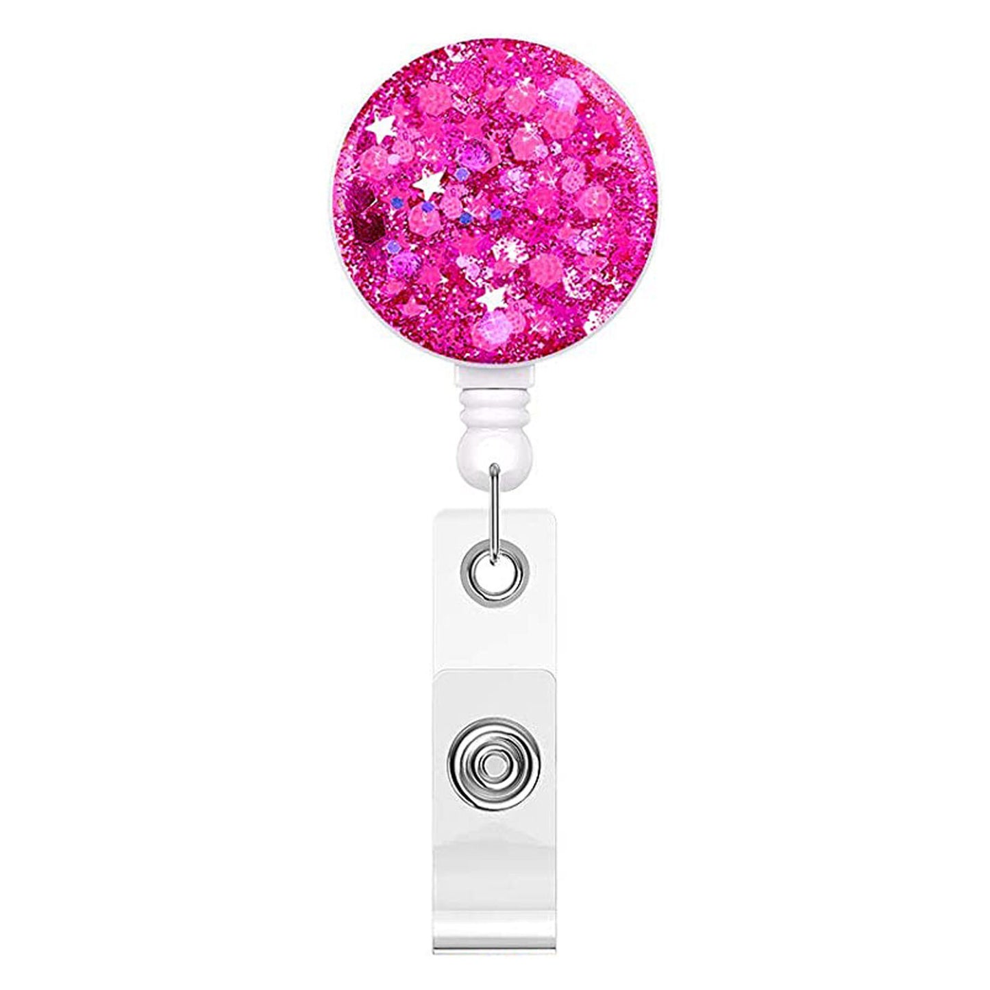 Glitter Retractable Badge Reel