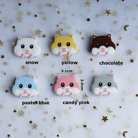 Squirrel Silicone Beads 31*25mm