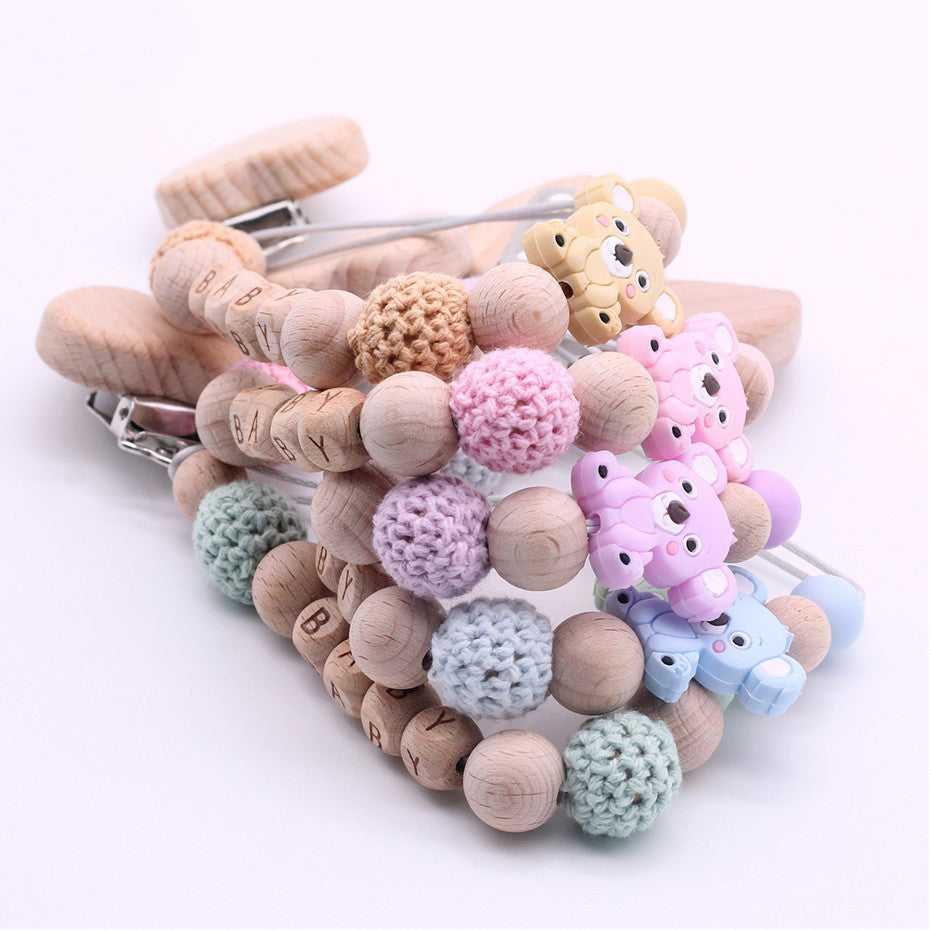 Koala Personalized Baby Pacifier Clips