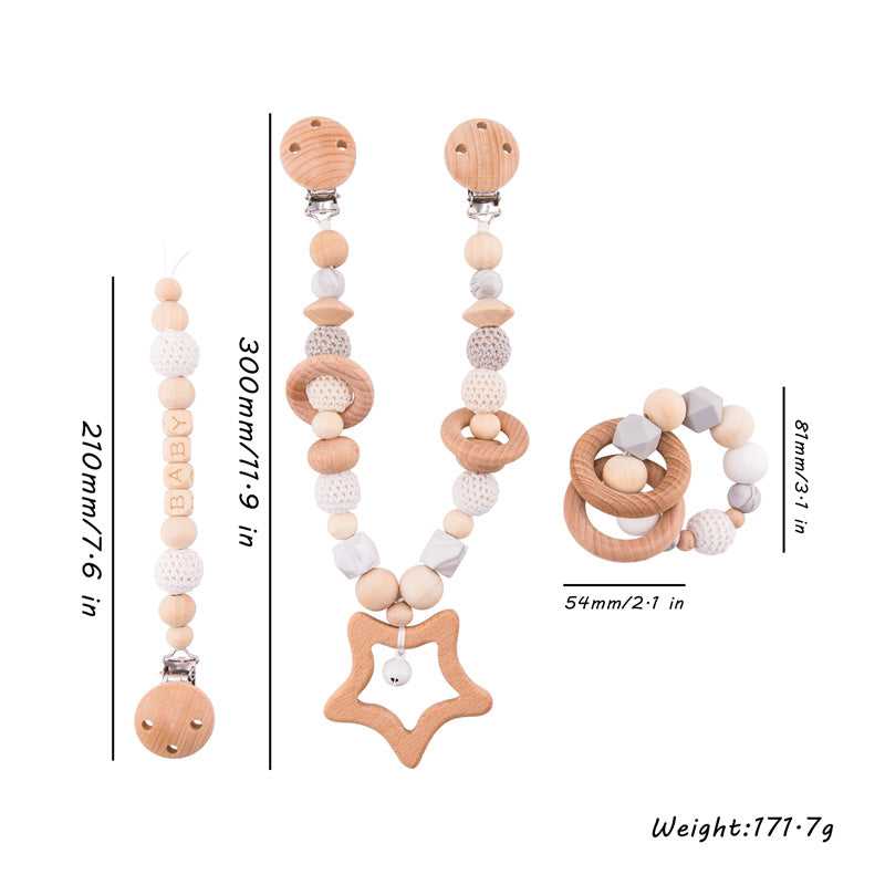 Pram Chain / Pacifier Chain Clips /Rattle Toy Set
