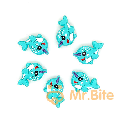 Narwhal Silicone Focal Beads 31*20mm