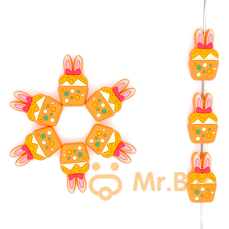 Easter Eggs Bunny Chicken Silicone Focal Beads