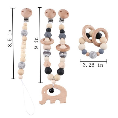 Pram Chain / Pacifier Chain Clips /Rattle Toy Set