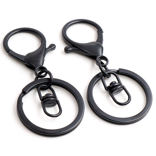 10/20/50/100Pcs Key Ring, Lobster Claw Clasps, Split Ring
