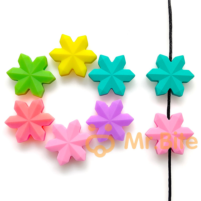 Snowflake Silicone Beads Focal Beads 39*39mm