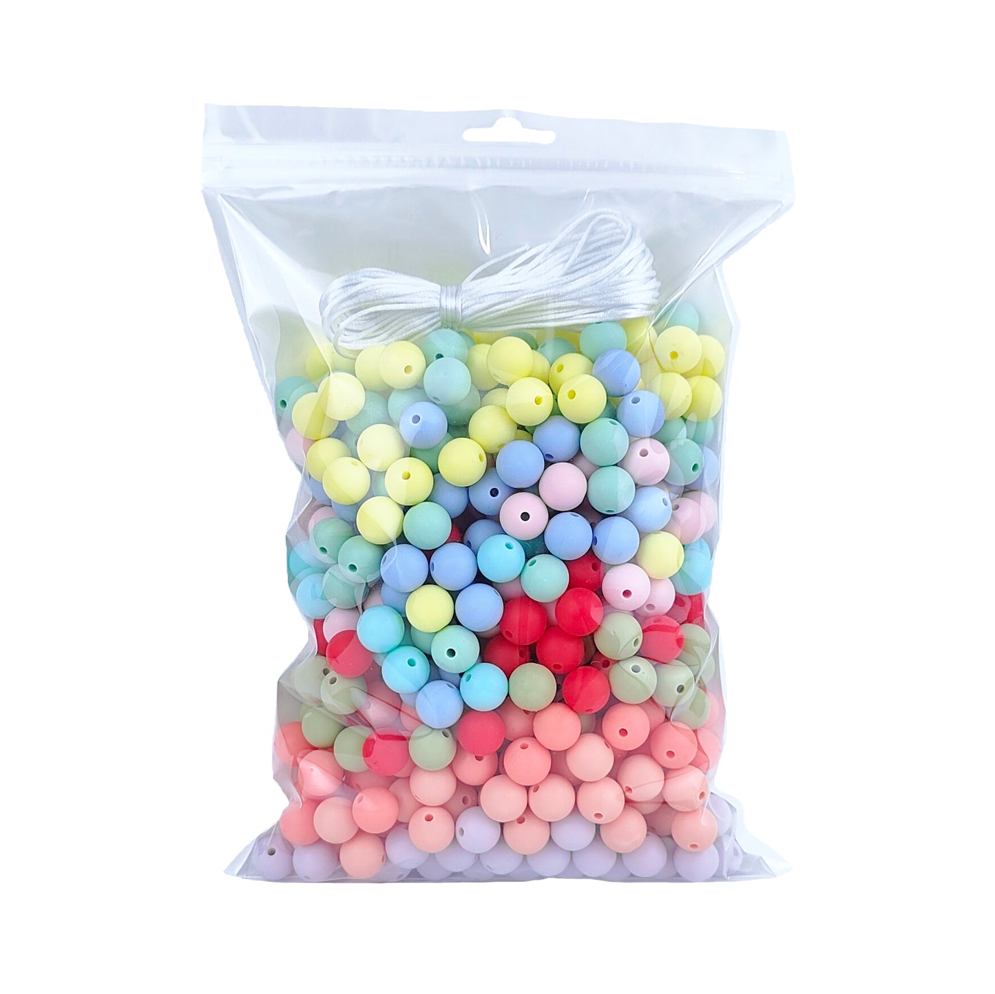 500Pcs 12mm Round Mixed Colors Silicone Beads