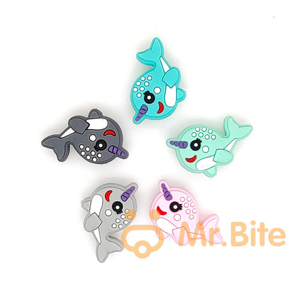 Narwhal Silicone Focal Beads 31*20mm