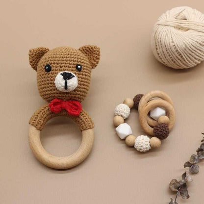 Crochet Bear Rattles Set