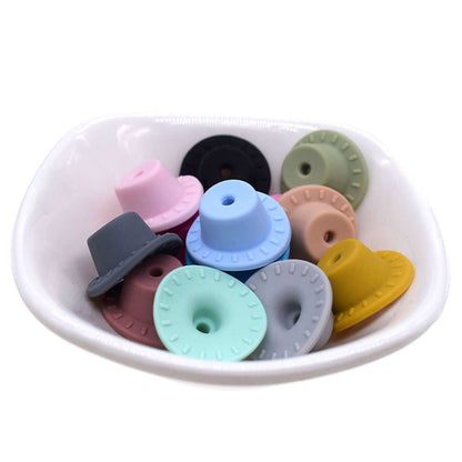 Cowboy Hat Silicone Beads - 25.5mm