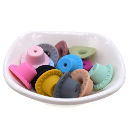 Cowboy Hat Silicone Beads - 25.5mm