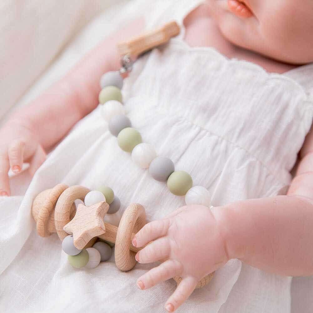 Baby Teether Toy Set Rattle Pacifier Chain Clip