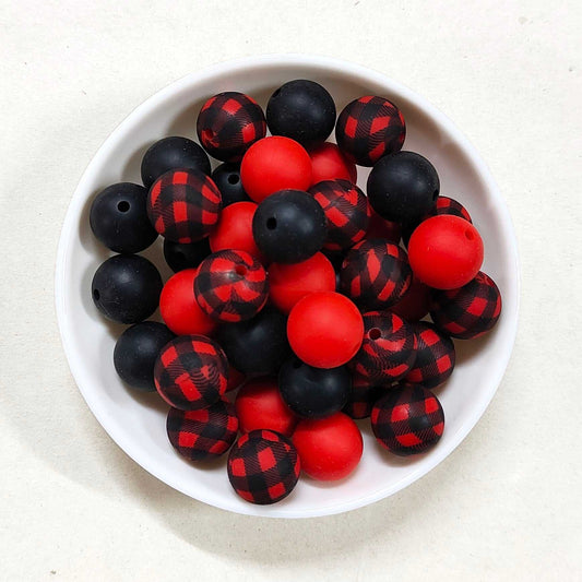 12/15mm Mix 3 Colors Round Silicone Beads
