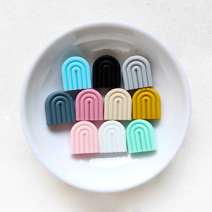 Rainbow Silicone Beads 20*17*6mm
