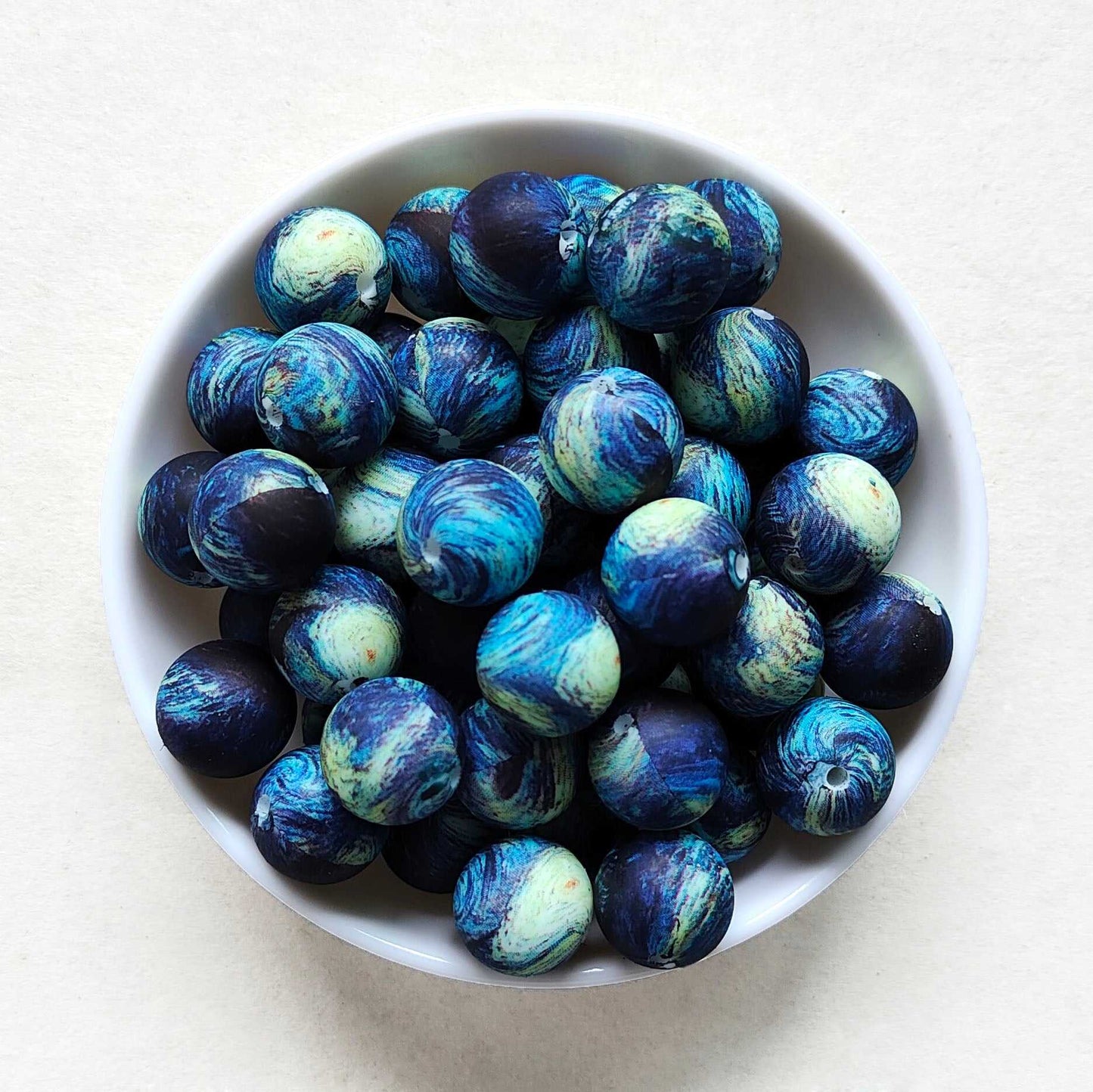 15mm Sea World Silicone Beads - Round