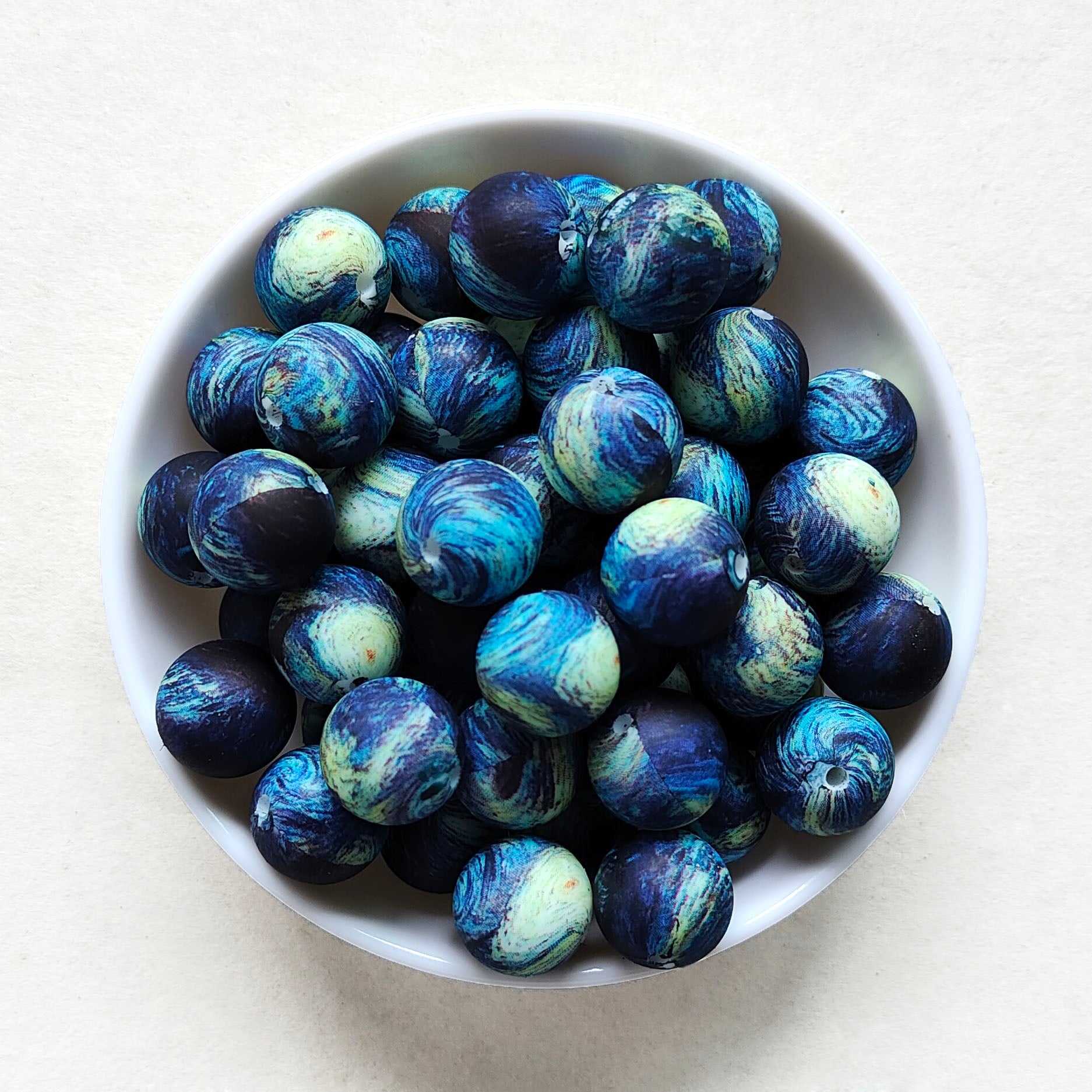 15mm Sea World Silicone Beads - Round