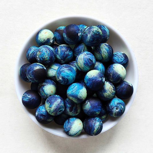 15mm Sea World Silicone Beads - Round
