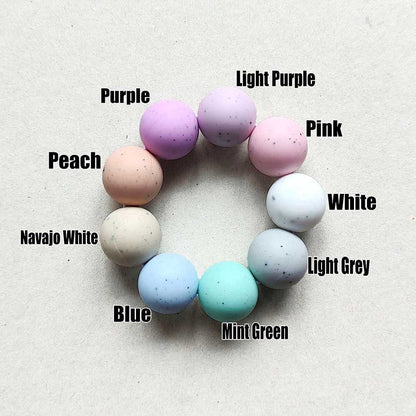 15mm Gritty/Speckle Silicone Beads - Round